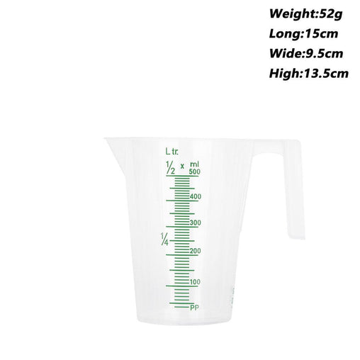 GROWDOTS Graduated Round Containers Measuring Pitcher Plastic Multipurpose Color Clear - HydroWorlds