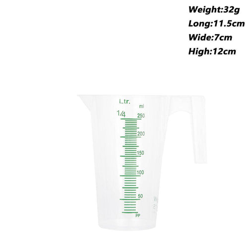 GROWDOTS Graduated Round Containers Measuring Pitcher Plastic Multipurpose Color Clear - HydroWorlds