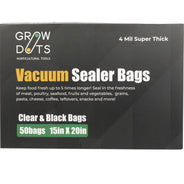 GROWDOTS Vacuum Sealer Bag Food Preservation Bag 50 Per Bag 4 Mil Super Thick - HydroWorlds