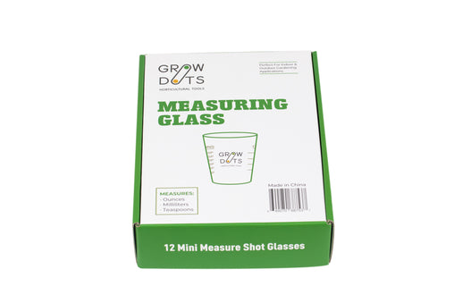 GROWDOTS Glass Measuring Glass Measurements include teaspoon ounces and milliliters Clear - HydroWorlds