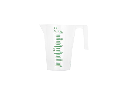 GROWDOTS Graduated Round Containers Measuring Pitcher Plastic Multipurpose Color Clear - HydroWorlds