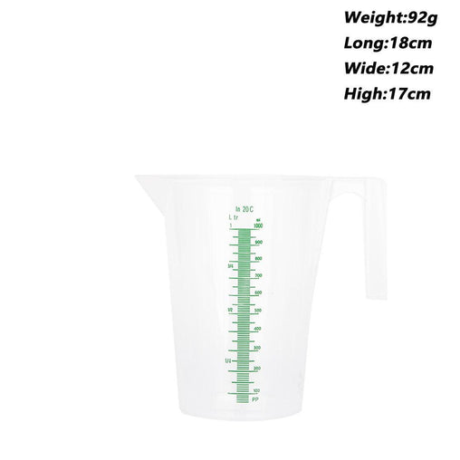 GROWDOTS Graduated Round Containers Measuring Pitcher Plastic Multipurpose Color Clear - HydroWorlds