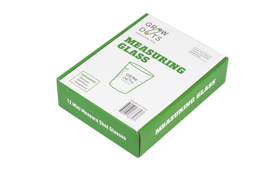 GROWDOTS Glass Measuring Glass Measurements include teaspoon ounces and milliliters Clear - HydroWorlds