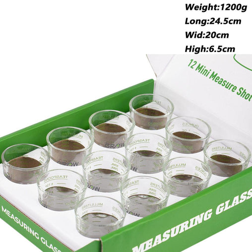 GROWDOTS Glass Measuring Glass Measurements include teaspoon ounces and milliliters Clear - HydroWorlds