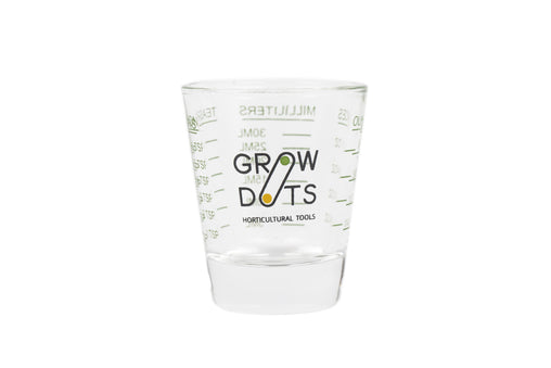 GROWDOTS Glass Measuring Glass Measurements include teaspoon ounces and milliliters Clear - HydroWorlds