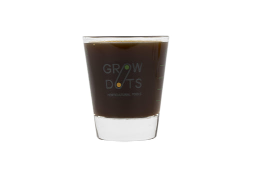 GROWDOTS Glass Measuring Glass Measurements include teaspoon ounces and milliliters Clear - HydroWorlds