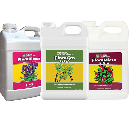 General Hydroponics Flora Series Bundle Micro Grow Bloom Combo Fertilizer - HydroWorlds