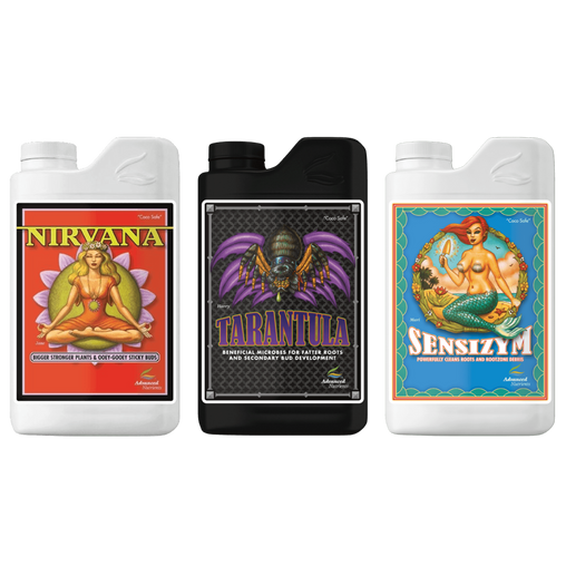 Advanced Nutrients Tarantula, Nirvana, Sensizym Plant Fertilizer Enhancer pH Balance Professional Grower Bundle, 1L - HydroWorlds