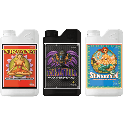 Advanced Nutrients Tarantula, Nirvana, Sensizym Plant Fertilizer Enhancer pH Balance Professional Grower Bundle, 1L - HydroWorlds