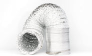 Growdots 25 FT Flexible Aluminum Air Ducting for HVAC Ventilation with Two Stainless Steel Clamps - HydroWorlds