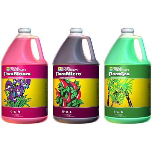 General Hydroponics Flora Series Bundle Micro Grow Bloom Combo Fertilizer - HydroWorlds