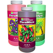 General Hydroponics Flora Series Bundle Micro Grow Bloom Combo Fertilizer - HydroWorlds