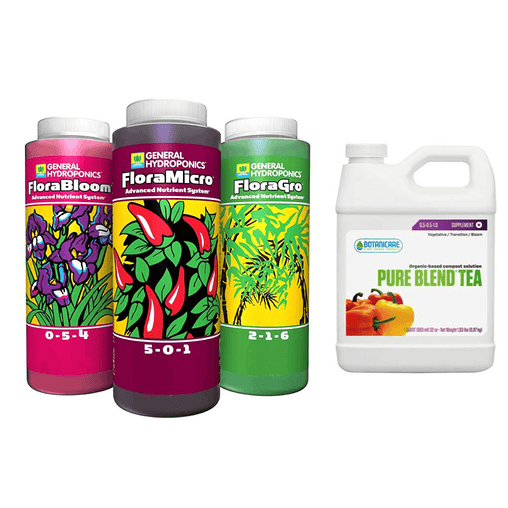 GH Flora Series Micro Grow Bloom Botanicare Pure Blend Tea Bundle - HydroWorlds