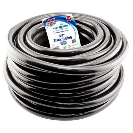 Hydro Flow Vinyl Tubing Black 100 ft Roll - HydroWorlds