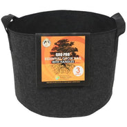 Gro Pro Essential Round Fabric Pots with Handles - Black - HydroWorlds