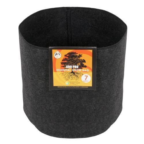 Gro Pro Essential Round Fabric Pots - Black - HydroWorlds