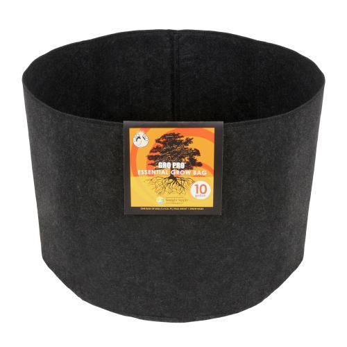 Gro Pro Essential Round Fabric Pots - Black - HydroWorlds