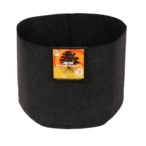 Gro Pro Essential Round Fabric Pots - Black - HydroWorlds