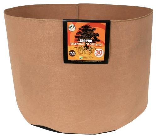Gro Pro Essential Round Fabric Pots - Tan - HydroWorlds