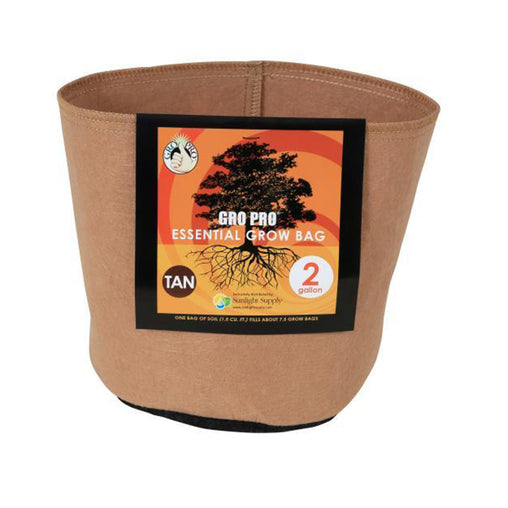 Gro Pro Essential Round Fabric Pots - Tan