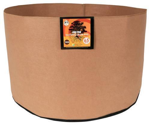 Gro Pro Essential Round Fabric Pots - Tan - HydroWorlds