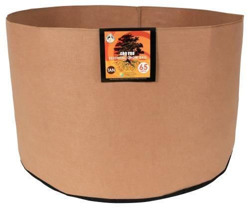 Gro Pro Essential Round Fabric Pots - Tan - HydroWorlds