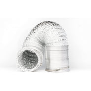 Growdots 25 FT Flexible Aluminum Air Ducting for HVAC Ventilation with Two Stainless Steel Clamps