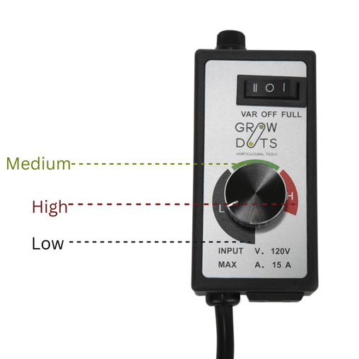 GROWDOTS High Quality Fan Speed Controller Speed Adjuster - HydroWorlds