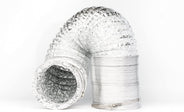 Growdots 25 FT Flexible Aluminum Air Ducting for HVAC Ventilation with Two Stainless Steel Clamps - HydroWorlds