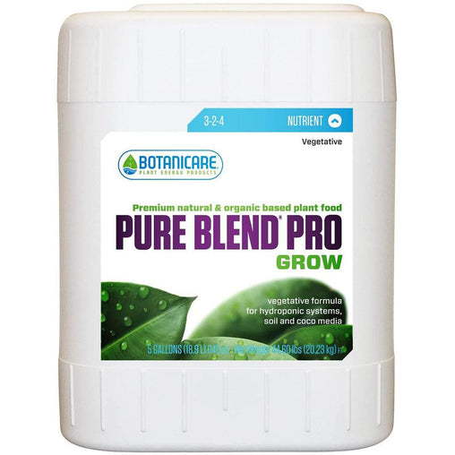 Botanicare Pure Blend Pro Grow Terpene Enhancing Base Nutrient Vegetative Formula 5-Gallon - HydroWorlds