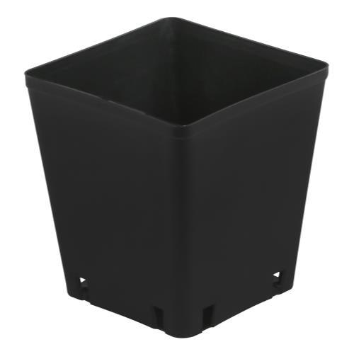 Gro Pro Black Plastic Square Pots - HydroWorlds