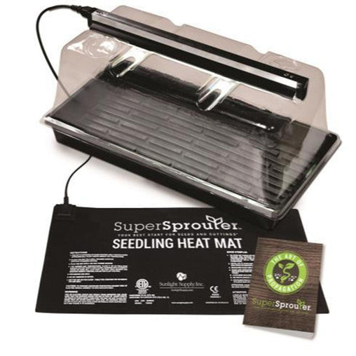 Super Sprouter Premium Heated Propagation Kit with 7 in Dome & T5 Light - HydroWorlds