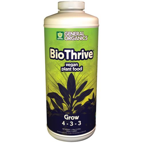General Hydroponics GH General Organics BioThrive Grow Quart 12 Count