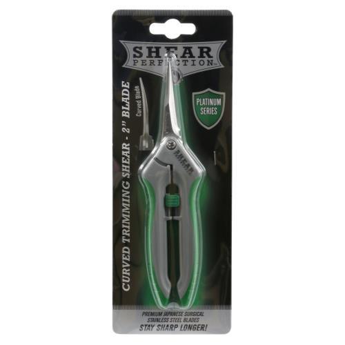 Shear Perfection Platinum Stainless Trimming Shear - 2 in Curved Blades (12/Cs) - HydroWorlds