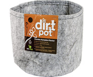 Dirt Pot Flexible Portable Planter, Grey (no handles) - HydroWorlds