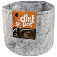 Dirt Pot Flexible Portable Planter, Grey (no handles) - HydroWorlds