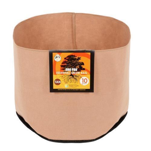 Gro Pro Essential Round Fabric Pots - Tan - HydroWorlds